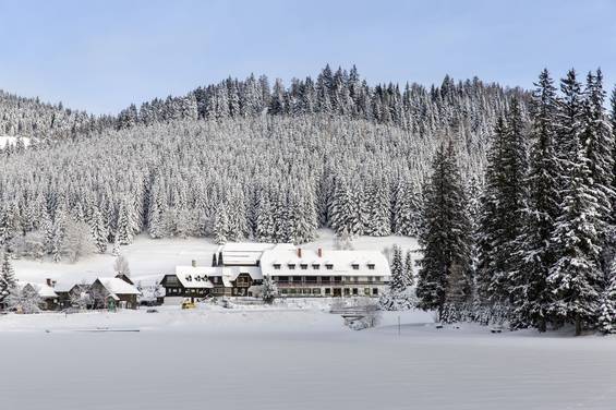 Das Hotel Teichwirt am See im Winter