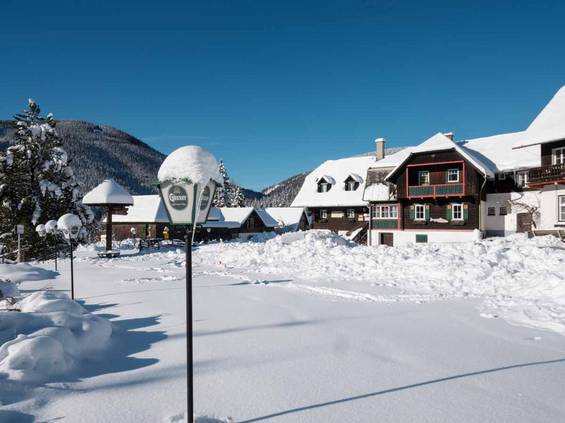 Winter am Hotel Teichwirt im Naturpark Almenland