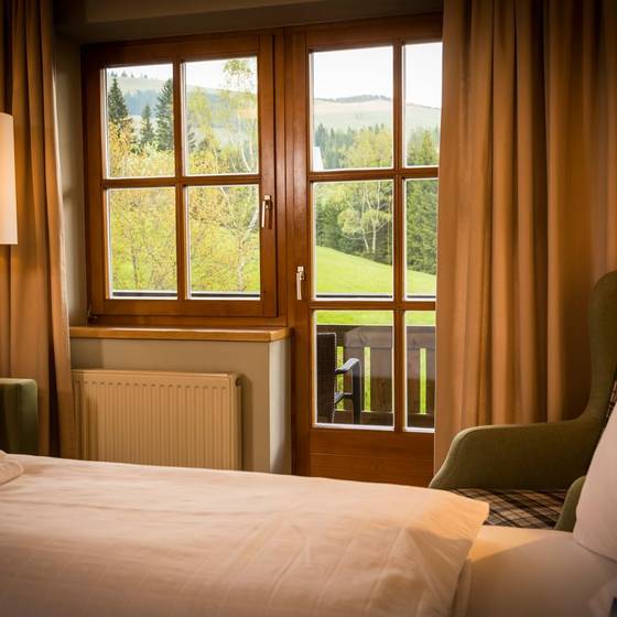 Ausblick auf den Balkon